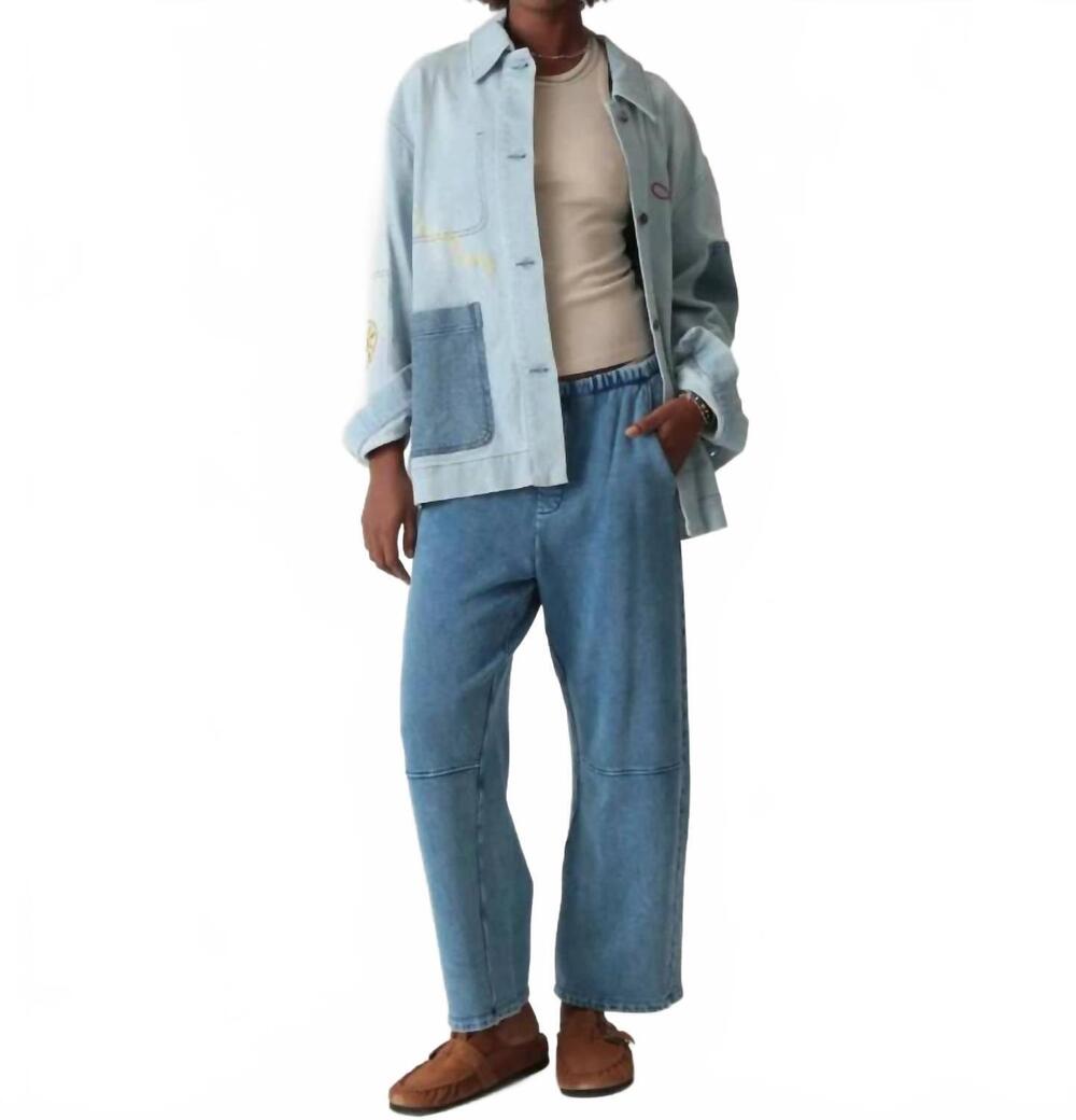 NEW ELECTRIC & ROSE chore denim jacket in blue